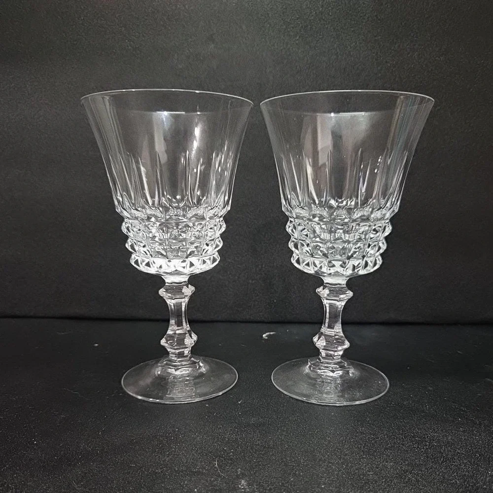 Cristal d'Arques Durand Sherry Glasses, Set of 2, Vintage Elysee‎ Taille Design